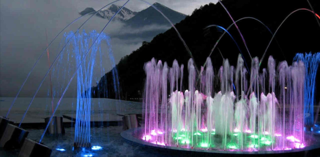 18W Fountain Lamp Lighted Outdoor Garden Water Fountains Feature